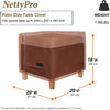 NettyPro outdoor Patio Side Table Cover ,Ottoman Table Cover,brown color (20" L x 20" W x 18" H and 24" L x 24" W x 20" H optional)