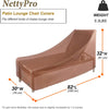 NettyPro Waterproof Patio Lounge Chair Covers 1 Pack,76" 82" 600D Heavy Duty Outdoor Furniture Chaise Lounge Covers 76L x 26W x 32H | 82L x 30W x 32H optional, Brown color