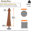 NettyPro Umbrella Cover Outdoor Patio Waterproof Market Umbrella Cover Up to 12 Feet Outdoor Umbrella, Brown